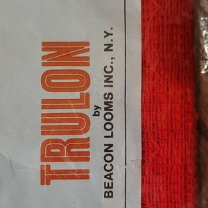 VTG Trulon Spring Textured Red Panel Curtain 58” X 81” 1 Panel USA 1970s